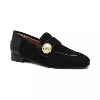 Кожаные мокасины Pollini, черный