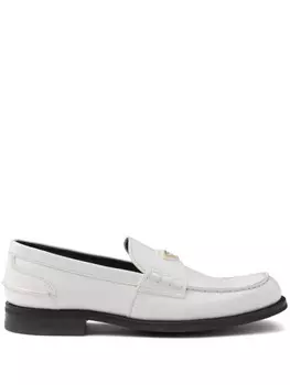 Кожаные мокасины Prada, белый