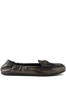 Кожаные мокасины Prada, черный