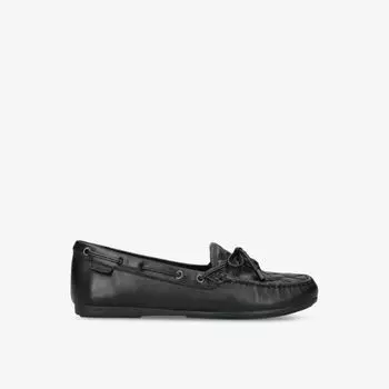Кожаные мокасины с декором eagle Kurt Geiger London, черный