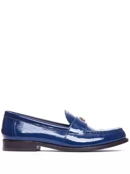 Кожаные мокасины с логотипом Tory Burch, синий