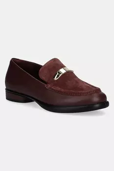 Кожаные мокасины Sculpted Ecco, бордовый