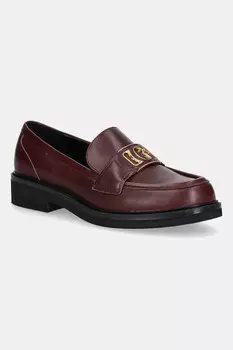 Кожаные мокасины SHUTTLE1 Guess, бордовый
