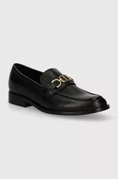Кожаные мокасины Twinset, черный