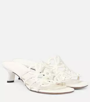 Кожаные мюли Anagram Loewe, Anthurium White