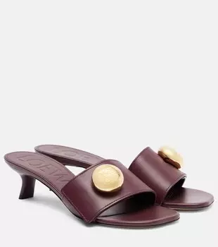 Кожаные мюли Anagram Loewe, бордовый