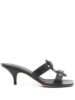 Кожаные мюли Ferragamo 70 мм, черный