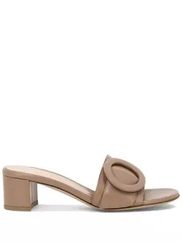 Кожаные мюли Gianvito Rossi Venezia 45 мм, серый