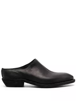 Кожаные мюли Guidi, черный