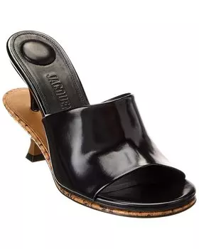 Кожаные мюли Jacquemus Les Doubles, черный