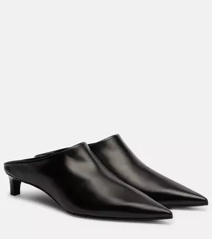 Кожаные мюли Jil Sander, черный