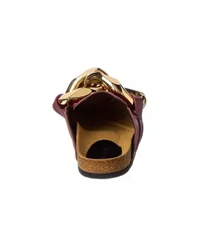Кожаные мюли JW Anderson с цепочкой, красный