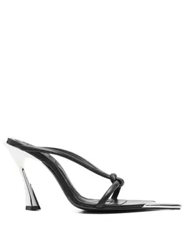 Кожаные мюли Mugler, черный