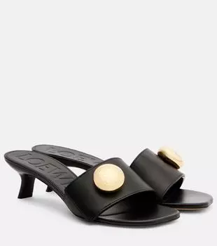 Кожаные мюли Pebble 45 Loewe, черный