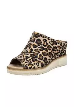 Кожаные мюли Tamaris, цвет leopard