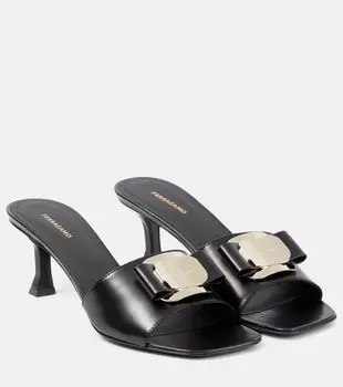 Кожаные мюли zelie Ferragamo, черный