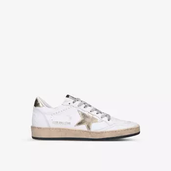 Кожаные низкие кеды ballstar 80608 Golden Goose, белый