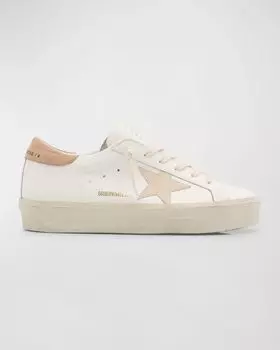 Кожаные низкие кеды Hi Star Golden Goose, цвет White Seedpearl Beige