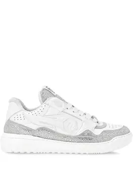 Кожаные низкие кеды Philipp Plein, белый
