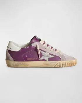 Кожаные низкие кеды Super Star Mix Golden Goose, цвет Purpleirissilverwhite