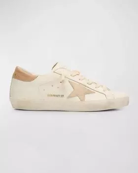 Кожаные низкие кеды Superstar Golden Goose, цвет White Seedpearl Beige