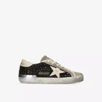 Кожаные низкие кеды Suprstar 90401 с логотипом Golden Goose, черный