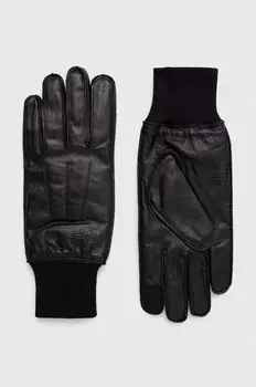Кожаные перчатки Alpha Industries, черный