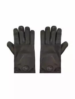 Кожаные перчатки Double G Gucci, черный