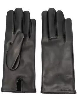 Кожаные перчатки Ferragamo, черный