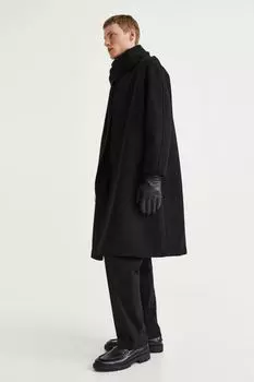 Кожаные перчатки H&M, черный