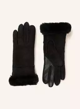 Кожаные перчатки Ugg, черный