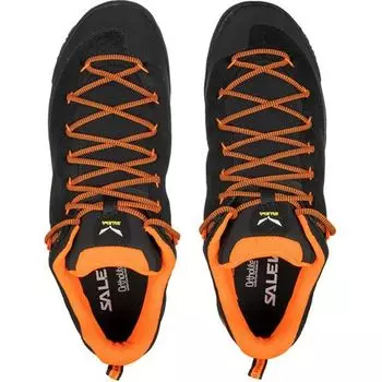 Кожаные походные кроссовки Wildfire мужские Salewa, цвет Black/Fluo Orange