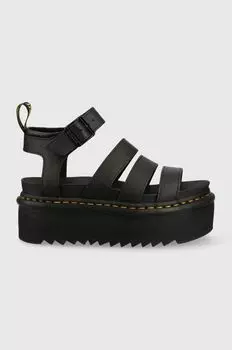 Кожаные сандалии Blaire Quad Dr. Martens, черный
