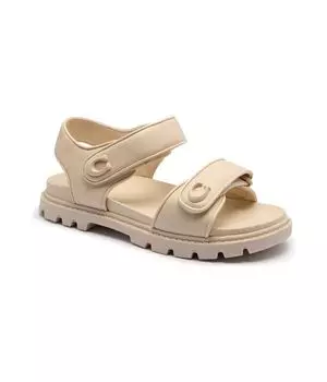 Кожаные сандалии Бринн Coach, экрю