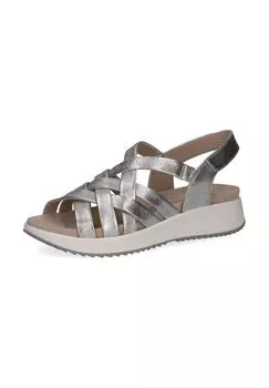 Кожаные сандалии Caprice, цвет Metallic Silver