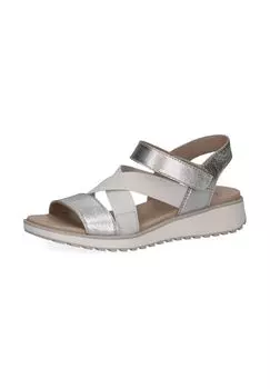 Кожаные сандалии Caprice, цвет Metallic Silver