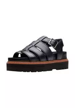 Кожаные сандалии Clarks, черный