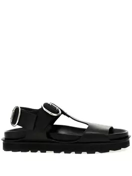 Кожаные сандалии Jil Sander, черный