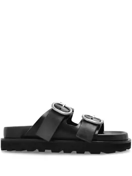 Кожаные сандалии Jil Sander, черный