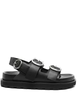 Кожаные сандалии JIL SANDER+, черный