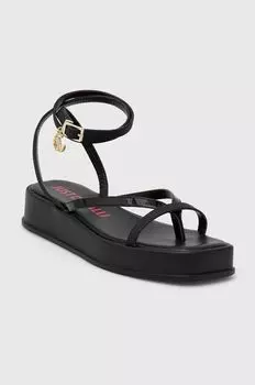 Кожаные сандалии Just Cavalli, черный