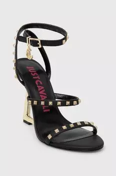 Кожаные сандалии Just Cavalli, черный