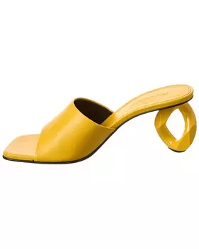 Кожаные сандалии JW Anderson с цепочкой, желтый