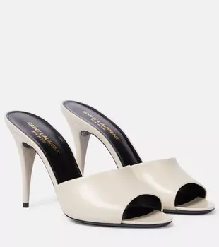 Кожаные сандалии LA 16 95 Saint Laurent, белый