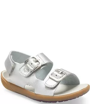 Кожаные сандалии Merrell Bare Steps для девочек (для младенцев), серебро