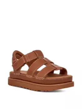 Кожаные сандалии на платформе Goldenstar с ремешком Ugg, цвет Tan