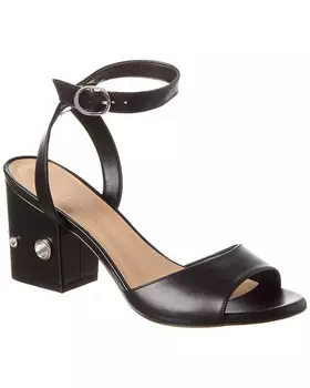 Кожаные сандалии Stuart Weitzman Allshine Block 75, черный