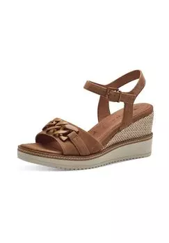 Кожаные сандалии Tamaris, цвет Camel