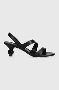 Кожаные сандалии Weekend Max Mara Zigano, черный