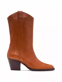 Кожаные сапоги Clover Maje, коричневый